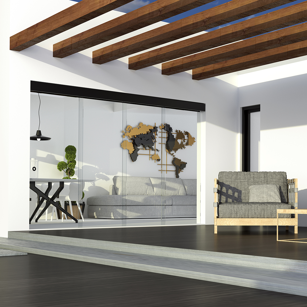 corredera exterior cuatro hojas. Hegox