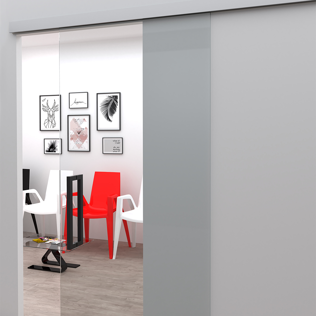 sistema para puerta corredera de cristal. Hegox G90