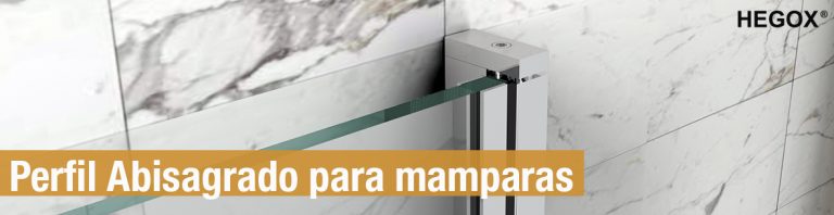 Perfil abisagrado para mampara. Hegox