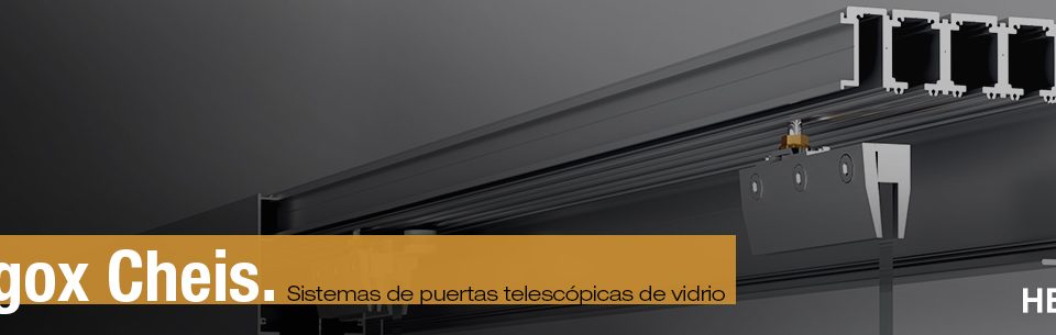 Hegox Cheis puerta corredera telescópica de vidrio