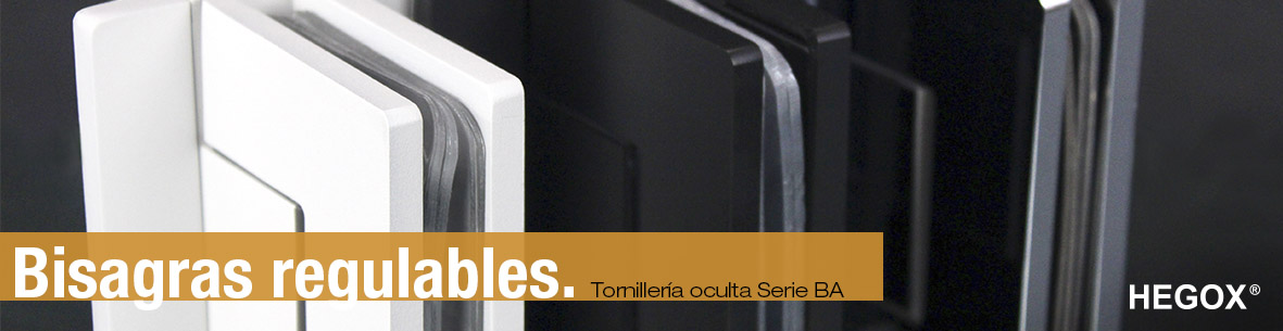 Bisagras regulables con tornillería oculta