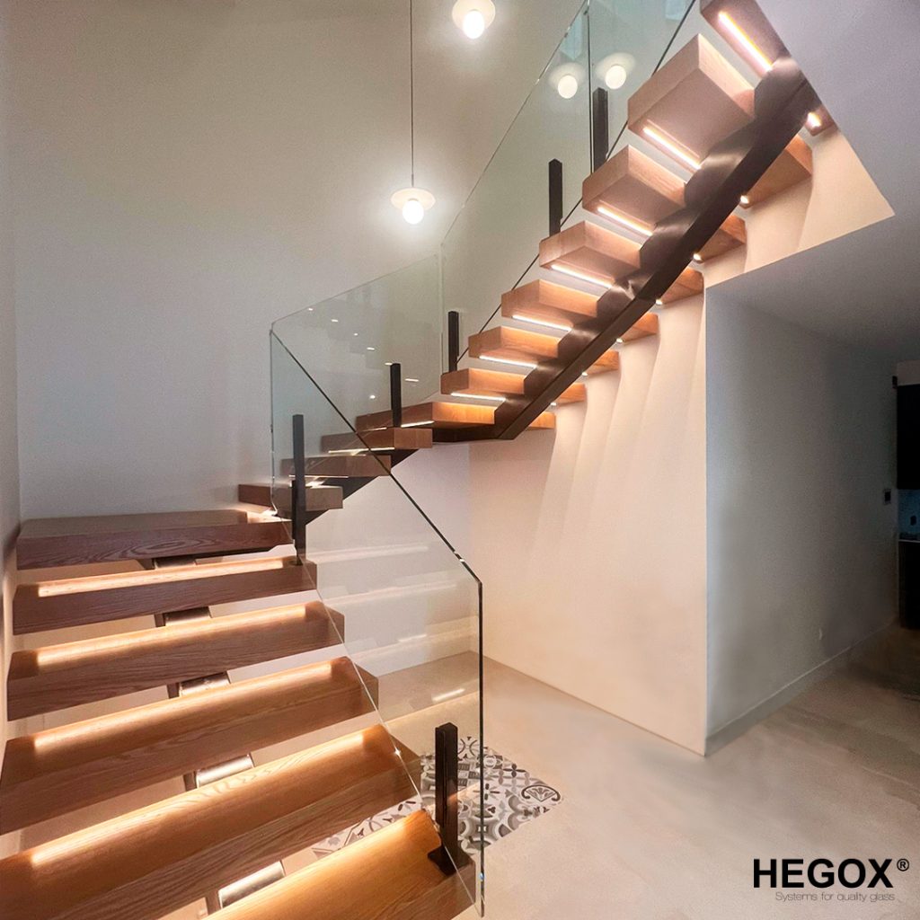 escaleras de vidrio led Hegox