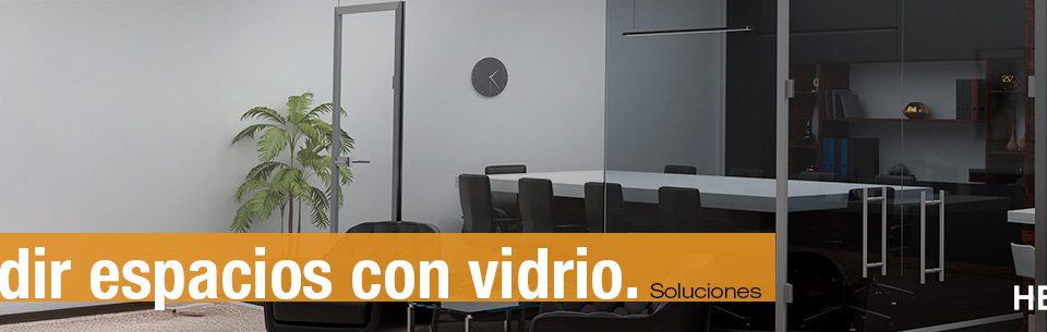 dividir espacios con vidrio