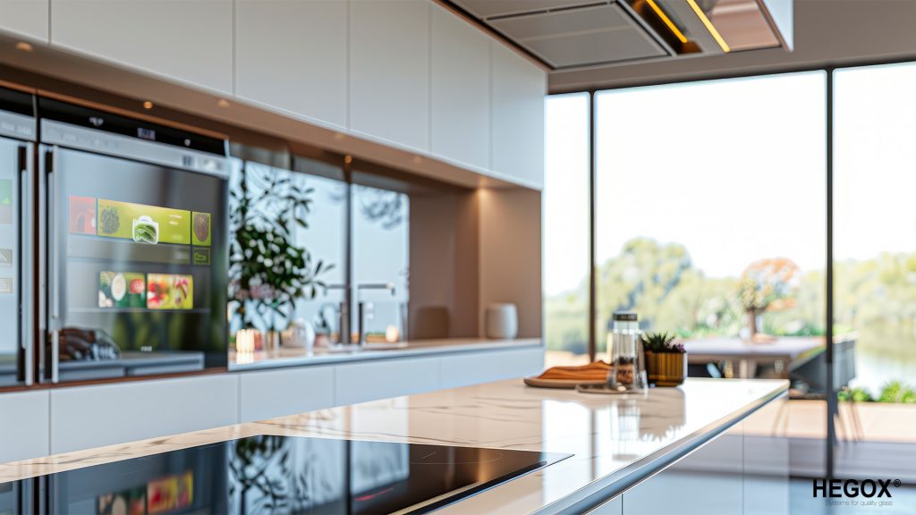 El vidrio en cocinas minimalistas