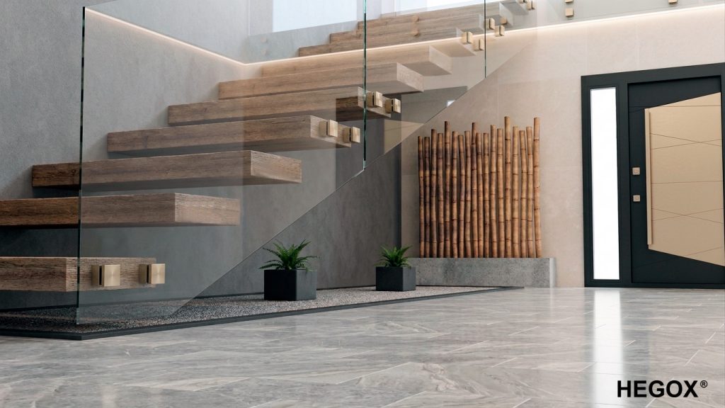 Barandillas de vidrio en escaleras Hegox