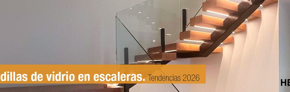 Barandillas de vidrio en escaleras