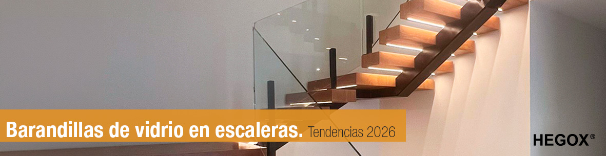 Barandillas de vidrio en escaleras