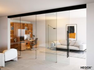 sistemas telescópicos para puertas correderas de vidrio Hegox