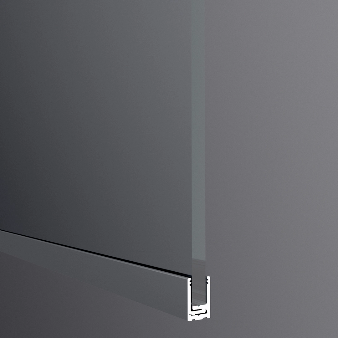 Perfil de aluminio Hegox Pro para cerramiento de vidrio fijo