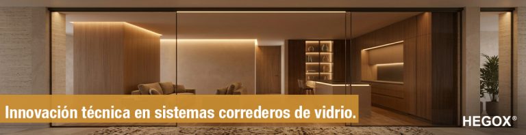 Sistema corredero de vidrio Hegox instalado en un espacio interior 1