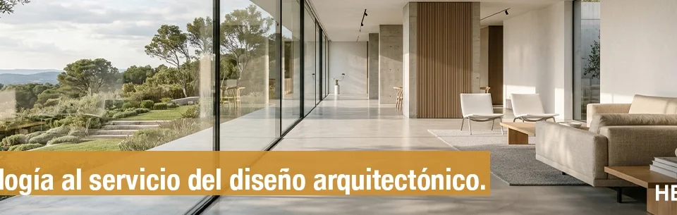 Tecnología aplicada al diseño arquitectónico en espacios con grandes paños de vidrio