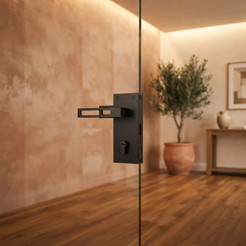 Cerradura magnética Hegox para puerta abatible de vidrio